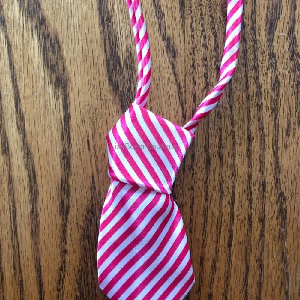 Pink & White Stripe Mini Tie - Stripe Prints TY209 NWT Boutique